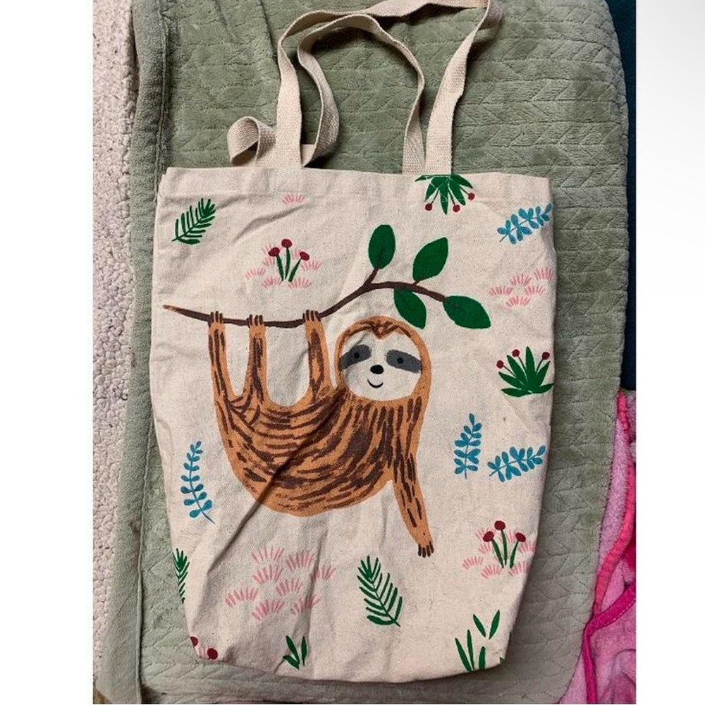 Earthbound Hanging Sloth Tote Bag